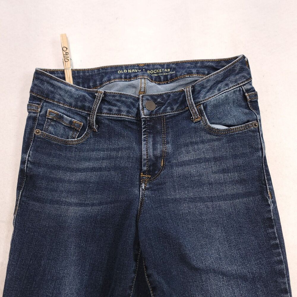Old Navy Mid Rise Casual Medium Wash Button Zip Jeans Womens Size 2 Blue